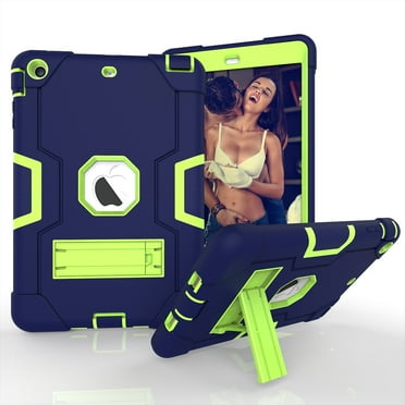 iPad Mini Case, iPad Mini 2 Case, iPad Mini 3 Case, iPad Mini Retina Case, Allytech Heavy Duty Three Layer Armor Defender Protective Case with Kickstand for iPad Mini 1/ 2 / 3 (NavyBlue/Olivine)