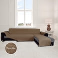 thumbnail image 2 of Sofa Slipcover L Shape Sofa Cover Sectional Couch Cover Chaise Lounge Slip Cover Reversible Sofa Cover Furniture Protector Cover for Pets Kids Children Dog Cat(Small, Camel/Camel), 2 of 7