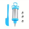 thumbnail image 1 of Set, Stainless Steel Cookie Press With 4pcs Decorating Tips And Spatula, Baking Tools, Kitchen Gadgets, Kitchen Accessories, Home Kitchen Items, 1 of 4