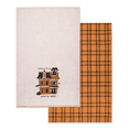 thumbnail image 3 of 2pk Halloween Haunted House Printed and Plaid Dish Kitchen Towel - Bullseye's Playground, 3 of 4