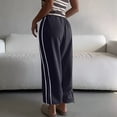thumbnail image 5 of cocolona Womens Summer Casual Loose Sweatpants Elastic Waist Straight Wide Leg Workout Gym Running Trousers With Pocket, 5 of 5