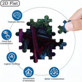 thumbnail image 5 of Puzzle Suitable for - Green, Purple Red Fantasy Jungle Waterfall with Portable Box - Beginner-Friendly 1000pcs Families. 29.4*19.6in, 5 of 9