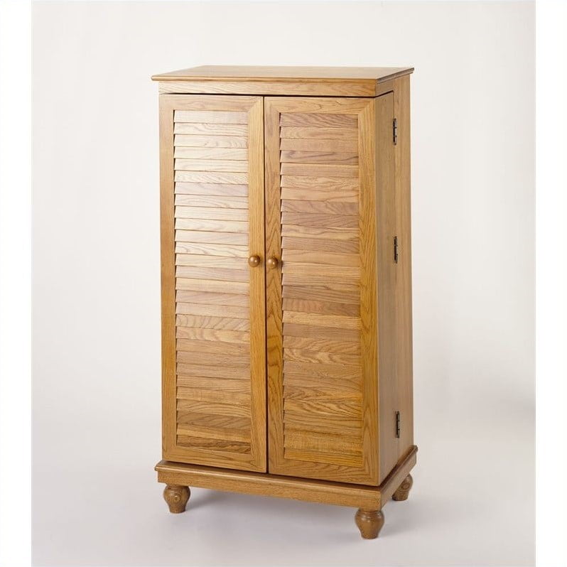 Pemberly Row Mission Style Multimedia Cabinet in Oak ...
