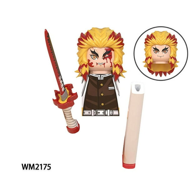 Figuras de acción de Demon Slayer, juguetes de ensamblaje, Genya, Sanemi, Kanao, Mitsuri, Obanai, Tengen, bloques de construcción, WM6137, WM2336, WM2343 qym unisex