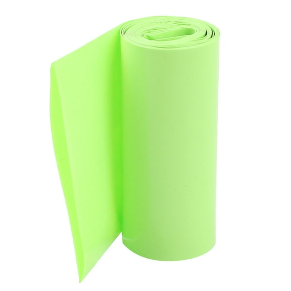 6.5" 2m Long 85mm Width Light Green Heat Shrinking Tubing Wrap Sleeve Cover
