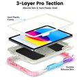 thumbnail image 4 of for iPad (A16)11th /10th Generation 11/10.9 inch 2025/2022 Case, 3in1 Heavy Duty Shockproof Tablet Case with Stand, Shoulder Strap, Rainbow Pink, 4 of 7