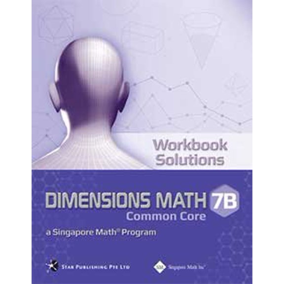 Pre-Owned Dimensions Math Workbook Solutions 7B, 9789814431811, 9814431818, Paperback,