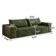 thumbnail image 2 of SEENYOO 71" Boneless Couch, Green Couches for Living Room, 3-Seater Corduroy Loveseat, Deep Seat & Comfy, No Assembly, Multi-Space Use, 2 of 15