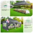 thumbnail image 4 of COBIZI Heavy Duty 10x30 Party Tent,Commercial pop up Canopy for Parties,Waterproof Gazebos, 8 Sidewalls,Waterproof UPF50+,Gray, 4 of 6