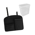 thumbnail image 2 of Organizador de asiento trasero para coche, 3 compartimentos, dispensador de pañuelos versátil para coche con cierre transparente Negro, 2 of 8