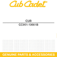 thumbnail image 6 of CUB CADET 951-10661B Gasket Kit External SWE SUC SUB SUA SU HP Engine 726TDE, 6 of 9