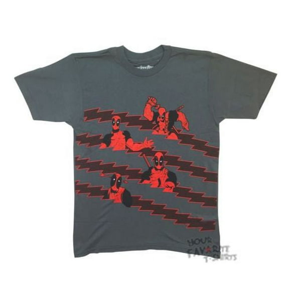 Deadpool Stripes Marvel Comics Adult T-Shirt M
