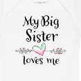thumbnail image 4 of Inktastic My Big Sister Loves Me- Heart Boys or Girls Baby Bodysuit, 4 of 5