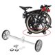 thumbnail image 5 of Bicicleta plegable Ruedas es, ruedas de transporte de bicicleta plegadas Rodillo de extensión Rack trasero de carga Varilla plateado Soledad Ruedas fáciles de bicicleta, 5 of 10