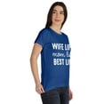 thumbnail image 2 of Inkmeso Scoop-Neck Wife Life Mom Life Best Life Graphic Tshirt Short Sleeve Tee, 2 of 8