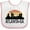 White and Pink, variant on Inktastic Atlanta Georgia Skyline Vintage Boys or Girls Baby Bib