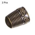 thumbnail image 3 of Unique Bargains Sewing Thimble Copper Sewing Thimble Finger Protector, Bronze 2 Pack, 3 of 5