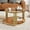 Brown, variant on Harper & Bright Designs Round Black Mirror Coffee Table, Gold Center Table with Asymmetrical Metal and Circular Metal Drum Base