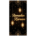 thumbnail image 4 of LUUFILx Ramadan Kareem Banner Moon Lanterns Hanging Starry Night Backdrop Islamic Celebration Party Prop Eid Decoration Religious Event Supplies Background, 4 of 9