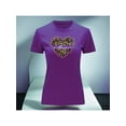 thumbnail image 1 of Playera Blusa Con Impresion De Corazon Love Animal Print Color Morado Talla Grande Marca Emil SaEs, 1 of 4