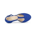thumbnail image 4 of BLISSFUL STEP Chaussures pour Femmes Bout Rond Talon Aiguille Sandales à Bride en T Bleu Foncé 9, 4 of 7