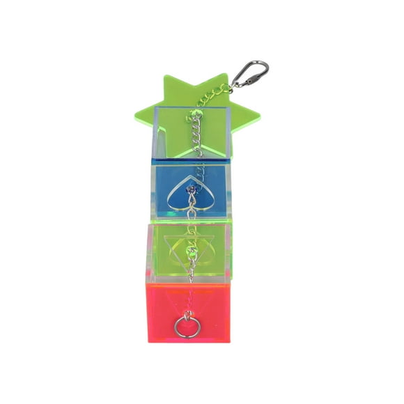 Pet Bird Foraging Box, Transparent Puzzle Six Pointed Star Pet Bird Foraging Toys For Pet Birds