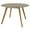 Gray Solid Round 45" x 45" x 30", variant on DecMode Wood Indoor Outdoor Woven Rope Bar Stool with Polyester Cushions and Slender Tapered Legs, Gray
