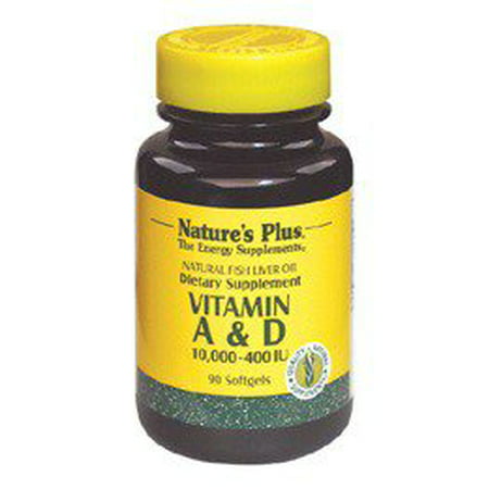 Vitamines A et D 10 000 UI / 400 UI Nature's Plus 90 Softgel