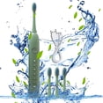 thumbnail image 1 of Xihbxyly Cepillo de Dientes Eléctrico, 4 Cabezales, 6 Modos de Limpieza, Eliminación Profunda de Manchas, Resistencia Al Agua Ipx7, 60 Días de Duración de La Batería, Recargable Por Usb, Color Verde,, 1 of 7