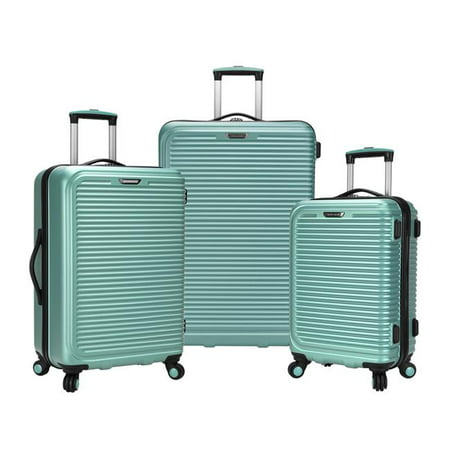 Travel Select TS09094T Savannah 3 Piece Hardside Spinner Luggage Set, Teal