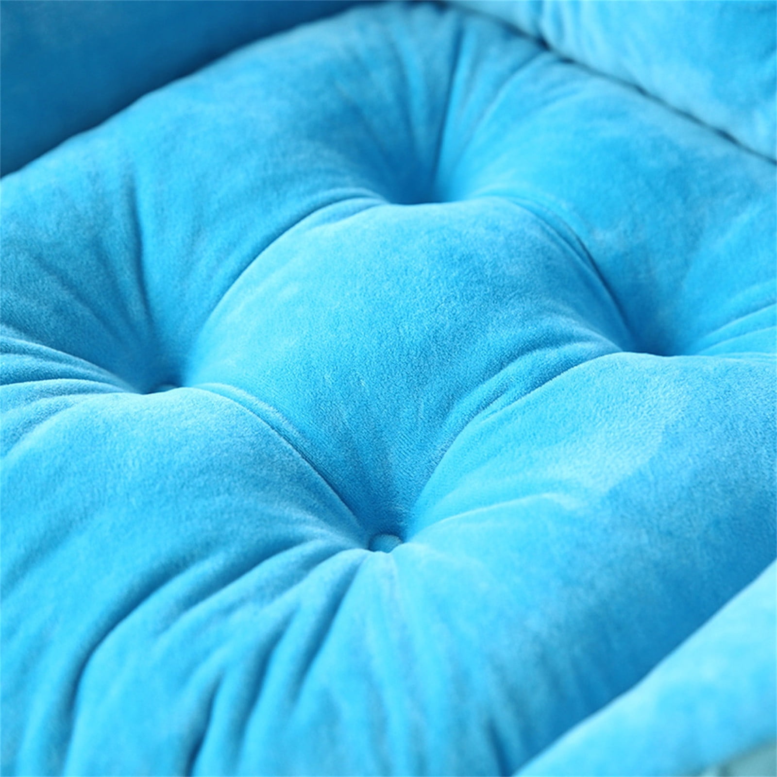 EGYMEN Hammock Swing Chair Cushion, 16"x16" Hanging Basket Seat Pillow, Soft Hanging Egg Chair Back Cushions Pads, for Indoor and Outdoor Garden Offices(Blue)