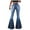 Navy, variant on Fjofpr Clothing Womens Jeans Flare Legs Womens Jeans Trendy Fall 2024 Women Color High Waist Flares Fashion Pants Trouser Blue
