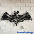 thumbnail image 2 of Handmadetneonsign Floral Bat Metal Wall Art with LED Light - Halloween Bat Sign Home Decor - Flower, 2 of 3