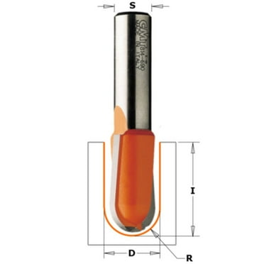 CMT 814.095.11 Round Nose Bit, 1/4" Shank, 3/16" Radius, Carbide Tipped Router Bit