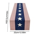 thumbnail image 3 of Miwamany Anniversary of Independence Day Table Runner, Star-Printed American Style Linen Table Runner, Patriotic Dining Decor for Home Kitchen Coffee Table, 3 of 6