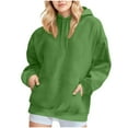 thumbnail image 2 of Xcmzpl Womens Hoodies Plus Size Solid Color Hooded Sweatshirt Athletic Sweater Tops Workout Long Sleeve Shirts Fall Clothes, 2 of 6