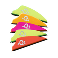 thumbnail image 4 of Q2i ZEON Fusion X‑II 2.1" High‑Visibility Arrow Vanes, Durable Arrow Fletching for Archery Arrows, Green, 50 Pack, 4 of 6