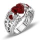 thumbnail image 5 of Elegante anillo europeo en forma de corazón Ajz2087 rojo, una elección significativa e inolvidable, 5 of 7