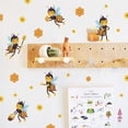 thumbnail image 2 of Cateissary Adhesivo de pared de abeja, calcomanía de dibujos animados, pegatinas autoadhesivas de flores, papel tapiz de decoración de vidrio Decoración del hogar, 2 of 5
