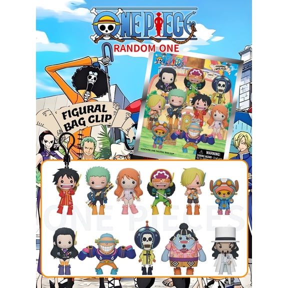 1PC One Piece 3D Anime Character Mystery Blind Bag Keychain Random One Character﻿