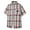 Red a1, variant on Mens Button Down Shirts Lapel Collar Pocket Short Sleeve Casual Stylish Plaid Loose Fit Tees Soft Breathable Summer Tops