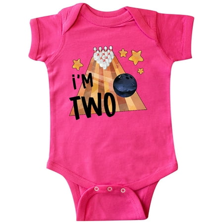 

Inktastic I m Two Bowling Ball and Pins 2nd Birthday Gift Baby Boy or Baby Girl Bodysuit