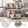 thumbnail image 6 of Ladybug Gnome Pillow Covers 2 Pack Country Summer Rustic White Yellow Daisy Floral Linen Texture Pillowcase Waterproof Outdoor Throw Pillow Cover for Patio Garden Square Cushion 18”x18”, 6 of 9