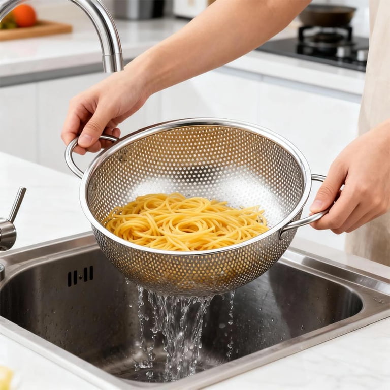 AOKIWO 3-Piece Stainless Steel Colander Set photo 3