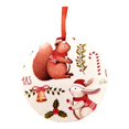 thumbnail image 1 of Fiudx Adorno Navideño de Madera, Decoración Festiva para Árbol, Puerta o Bolso, Diseño Conmemorativo Del Año, Perfecto para Fiestas, Bodas, Oficina o Intercambio de Regalos, Tamaño 7 Cm., 1 of 1