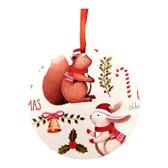 RKSTN Cadeaux de Noël les Chips 2021 Décorations de Noël Joyeux Noël Décoration de Mariage en Bois Pendentif de Noël