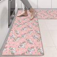 thumbnail image 2 of Kitchen Rugs Sets Of 2,Pink Cartoon Winged Unicorn Floral Pattern Anti Fatigue Kitchen Mat Rugs Non Slip Washable,Decorative Kitchen Floor Mats for Kitchen,Sink,Laundry,17"X47", 2 of 5