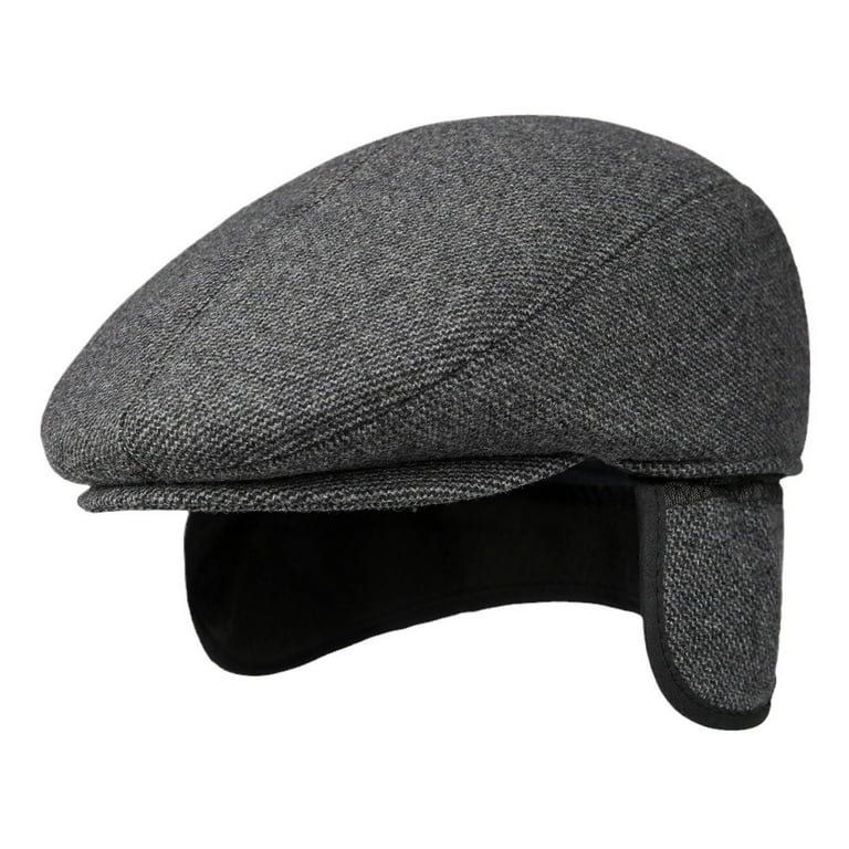 Autumn and winter men's peaked cap thickened ear protection old