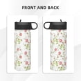 thumbnail image 3 of Yiaed Roses Flowers Print Water Bottle with Straw Lid, Stainless Steel Double Wall Insulated Water Bottle | Leak-Proof and Spill-Proof Water Bottle, 3 of 8