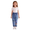 thumbnail image 3 of CAIVO Child Boys Blue Denim Pants Classic Casual Jeans For Everyday Wear Stretchy Blend Summer Trousers School Bottoms Breathable Solid Color Streetwear, 3 of 3